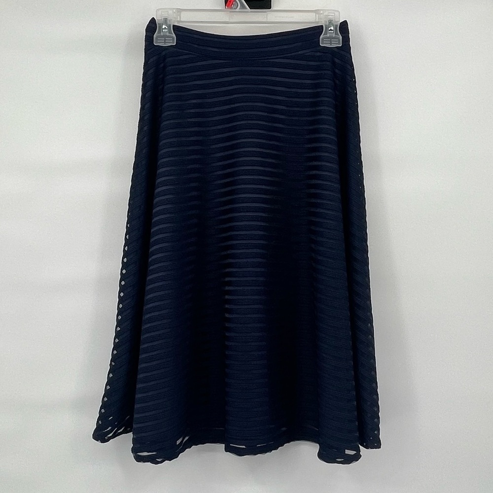 Silhouette NYC NWT navy a line full midi skirt